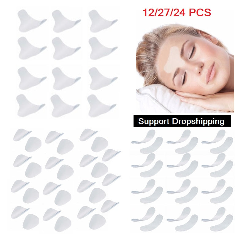 V-Shaped Facial Lift Tape; 12-27-24 Pcs Wrinkle Removal Kit