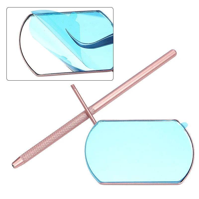 Eyelash Inspection Mirror Stainless Steel Moon Shape Tool