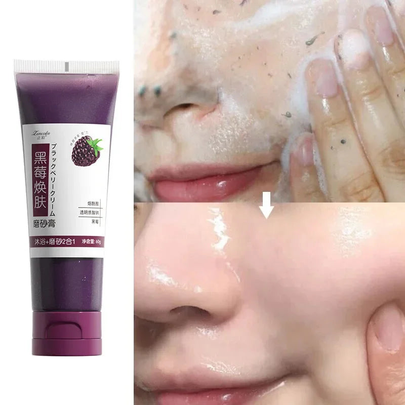 60g 200g Blackberry Dead Skin Removal Cream Natural Deep Exfoliator Scrub