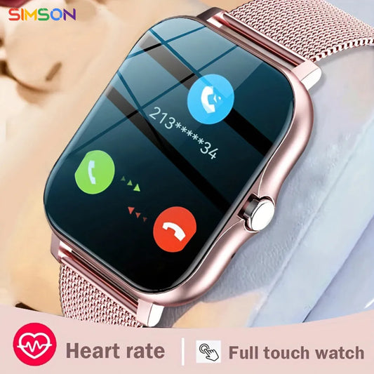 Smart Watch Android Phone 1.44" Color Screen Full Touch Custom Dial Bluetooth