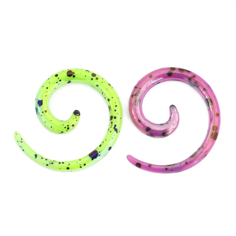 1.2-8mm Acrylic Spiral Ear Gauges