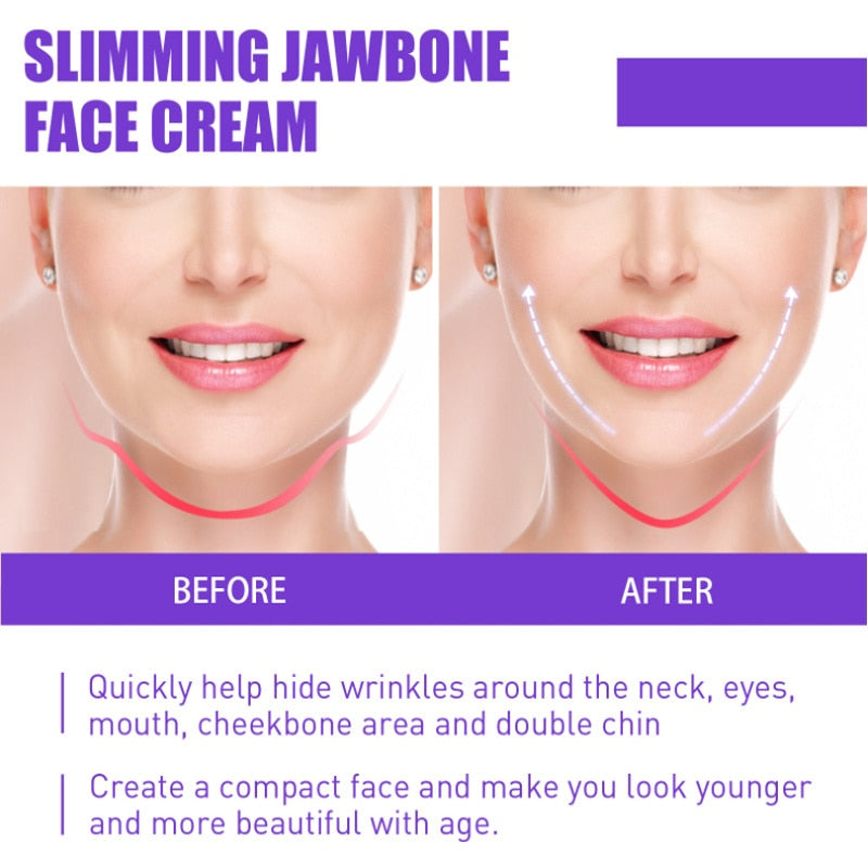 V-Shape Face Slimming Cream, Lift Double Chin, Cheek Slimming, Firming, Anti Wrinkle Skin Care