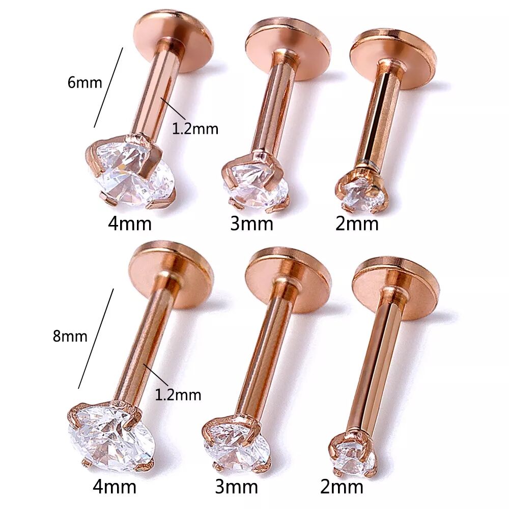 Surgical Steel Zircon Ear Piercing