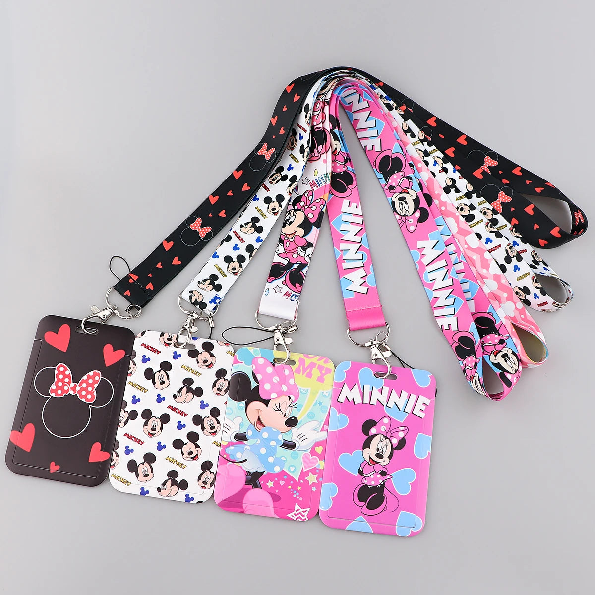 Minnie Mouse Keychain Lanyard for Keys ID Badge Holder Credit Card Neck Strap