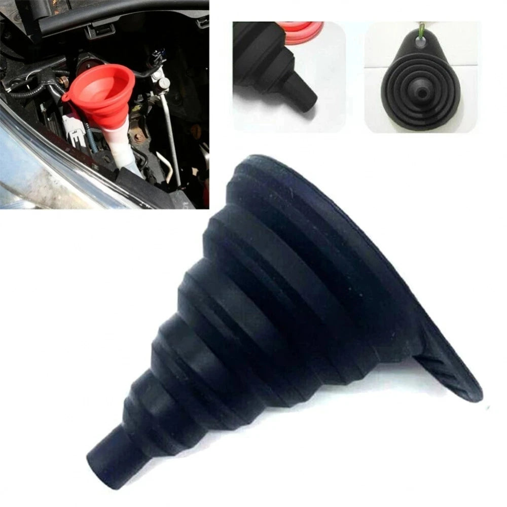 Engine Funnel Car Universal Silicone Liquid Funnel Foldable Portable