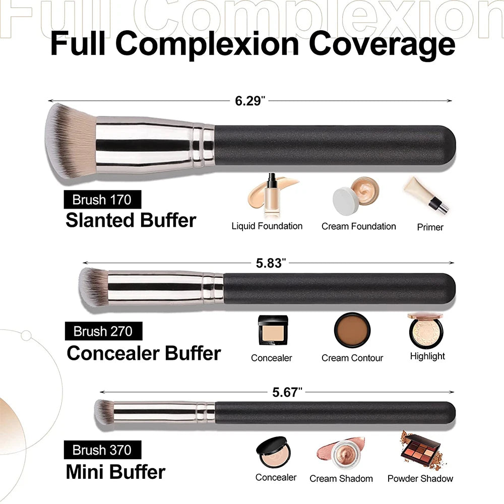 Seamless Foundation Brushes Professional Tools For Blending Liquid Cream