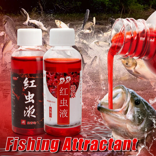 60ML Liquid Blood Worm Flavor Bait Additive Concentrated Attractor Red Worm