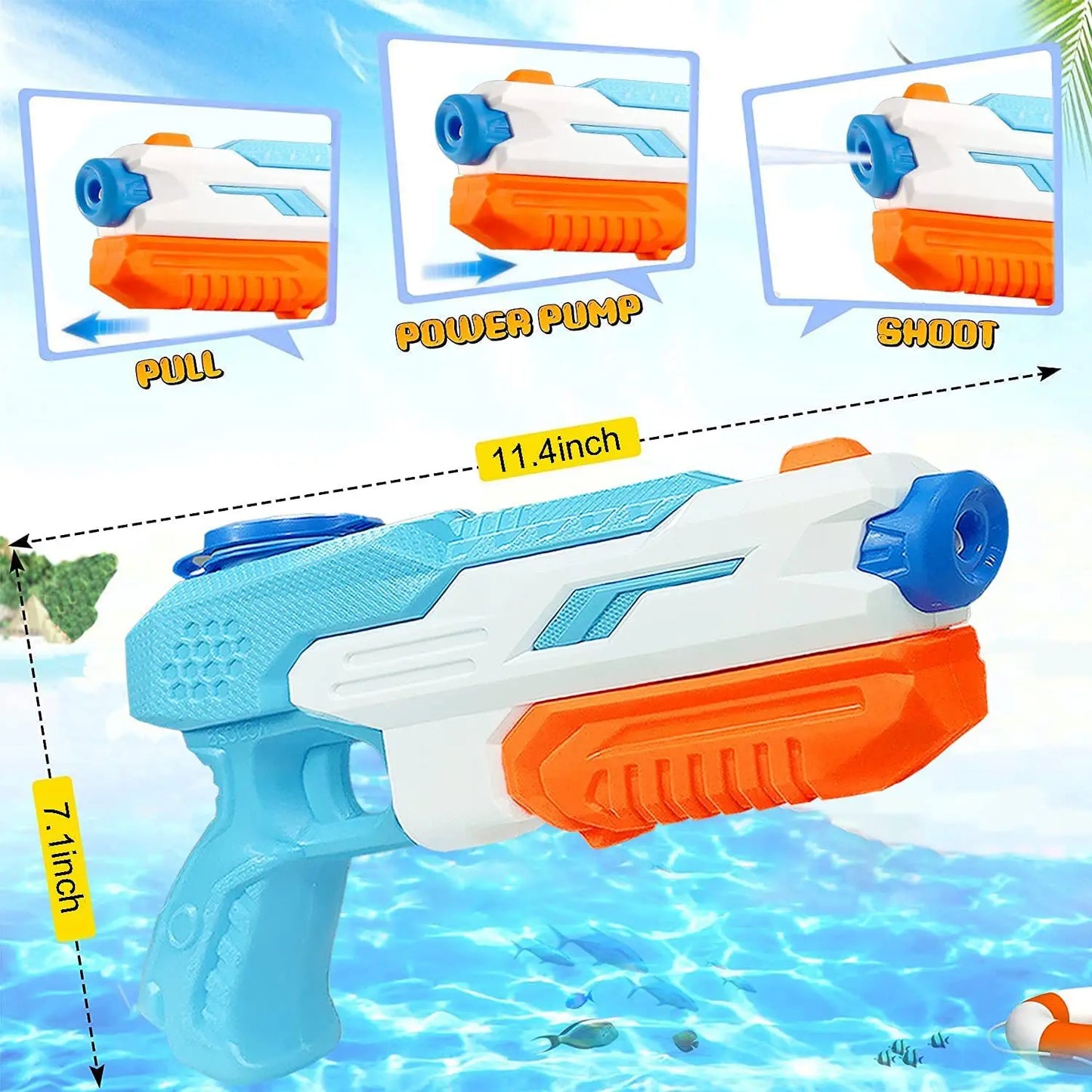 Water Guns Summer Soaker Squirt Guns 600 CC Outdoor Toy