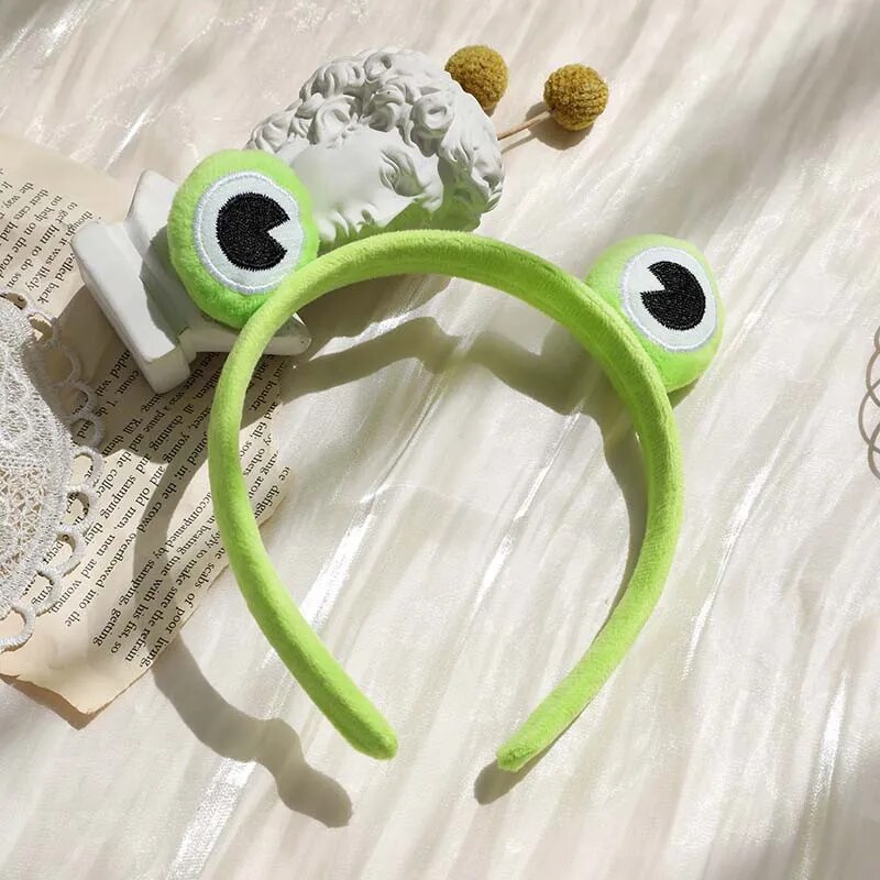 Funny Frog Face Washing Animal Velvet Headband