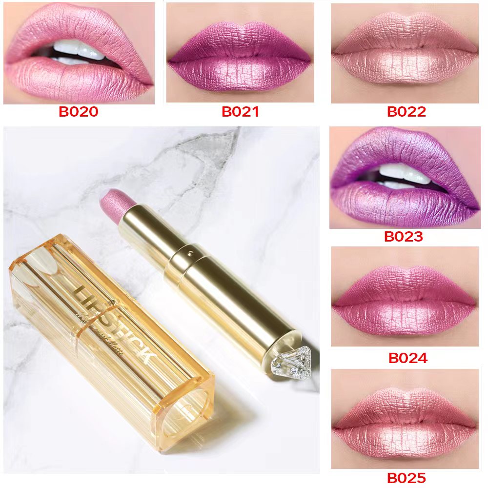 3pcs/Set Matte Glitter Pearl Shimmer Waterproof Long Lasting Lipstick