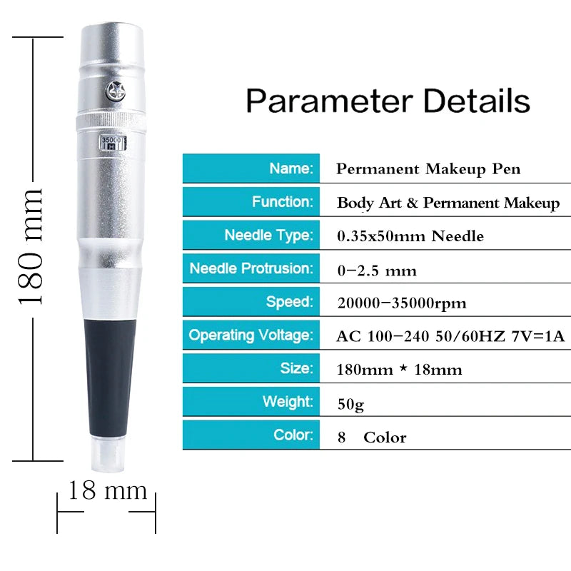 Dermograph Beauty Tattoo Machine Rotary Pen Machine Eyebrow Lip Pen